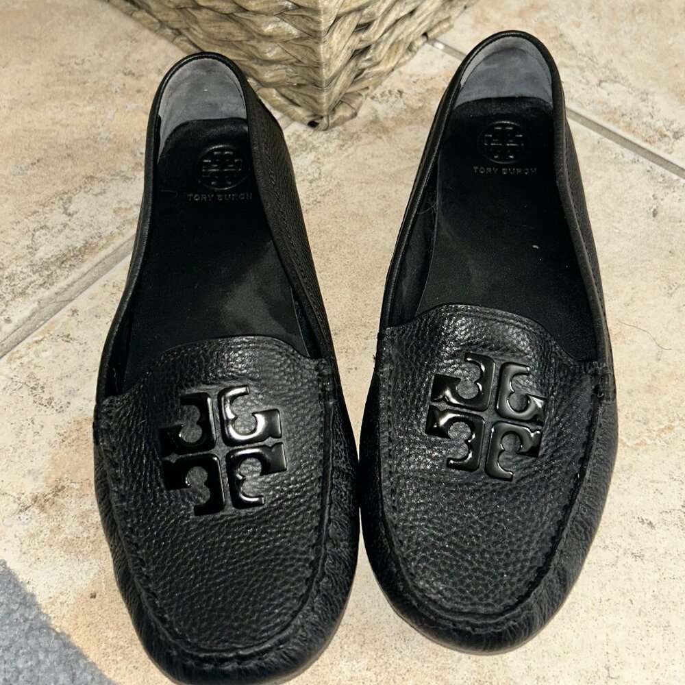 Black Tory Burch Lowell 2 Driver Flats - Size 7.5